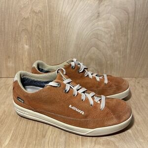Lowa Palermo Suede Sneaker In Rust/ Orange Gore Tex, Women's Size 7